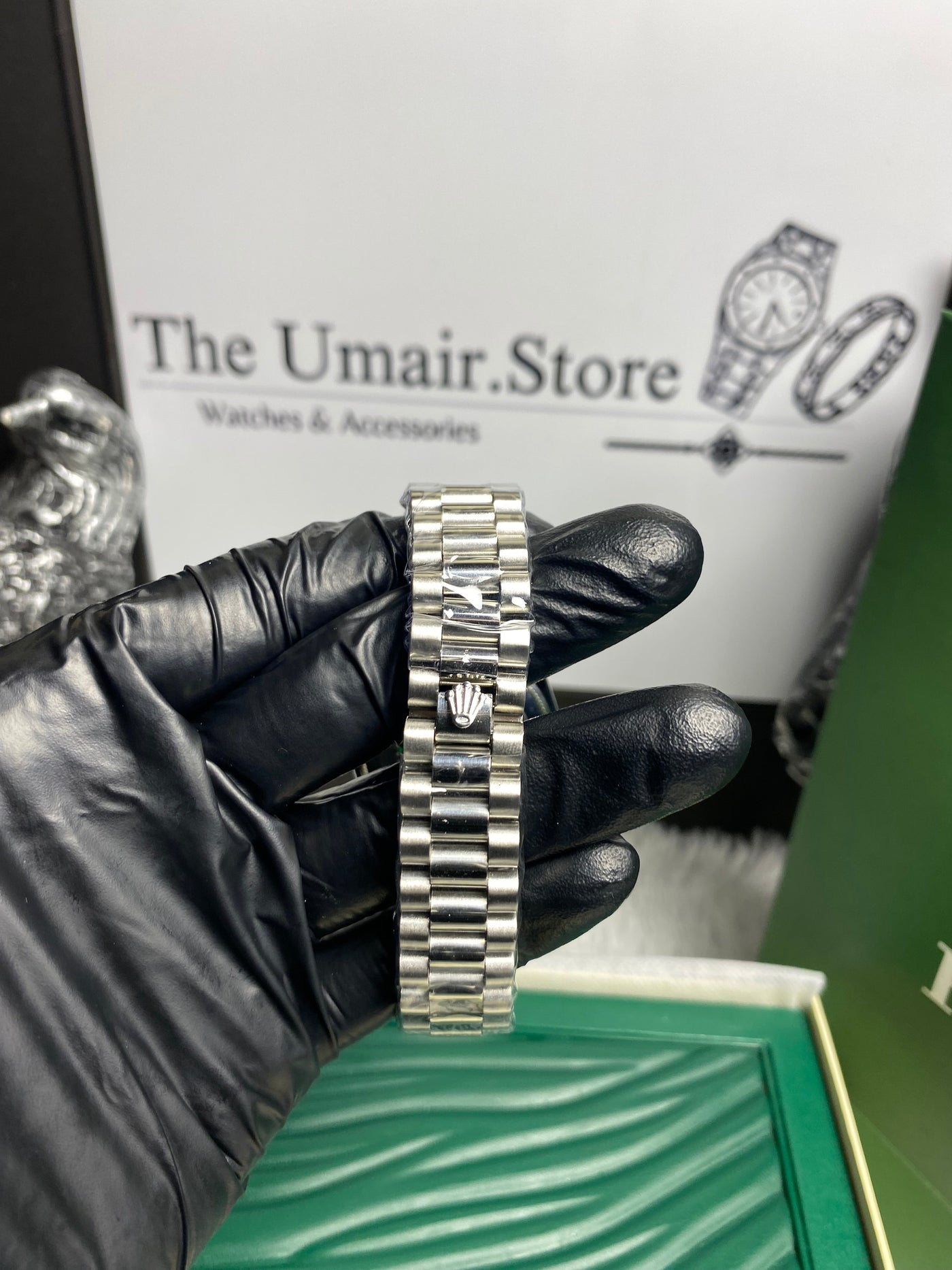 Rolex Silver Day And Date In White Dial
